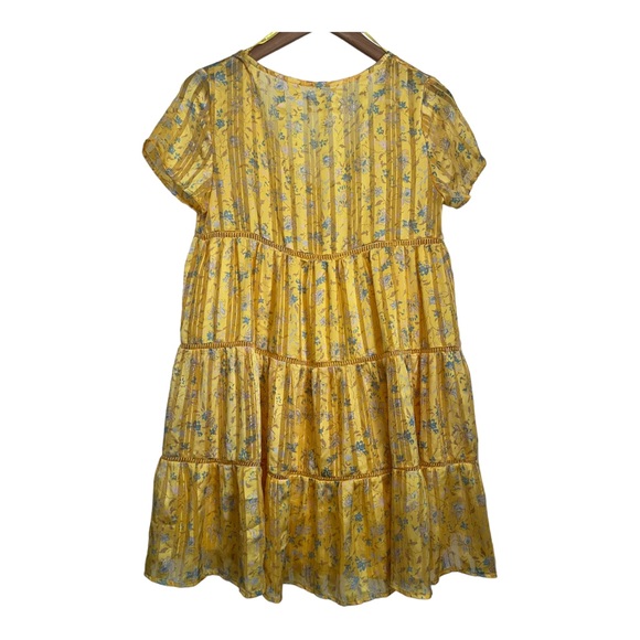 UO Pippa Chiffon Tiered Mini Dress - Picture 2 of 5